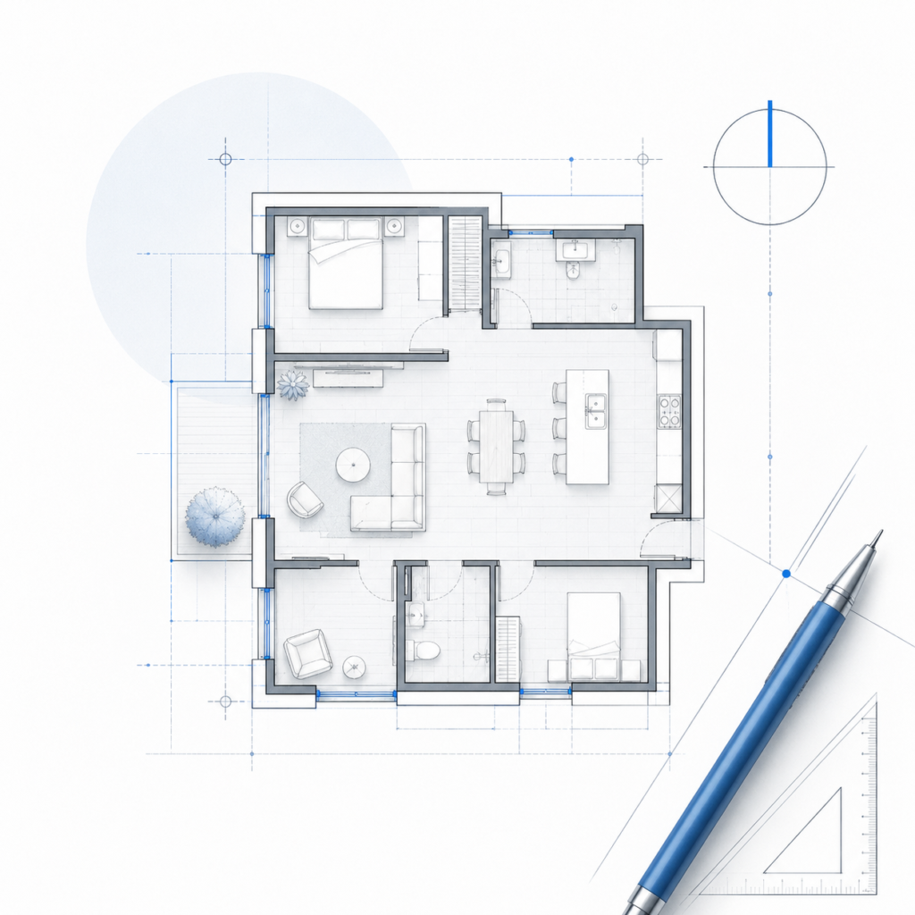 graphic of planning drwinga